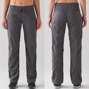 LULULEMON Dance Studio Pant III Unlined Regular Size 12 Dark Carbon